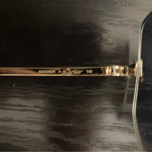 Cartier Gold Frame Sunglasses with Dark Lenses